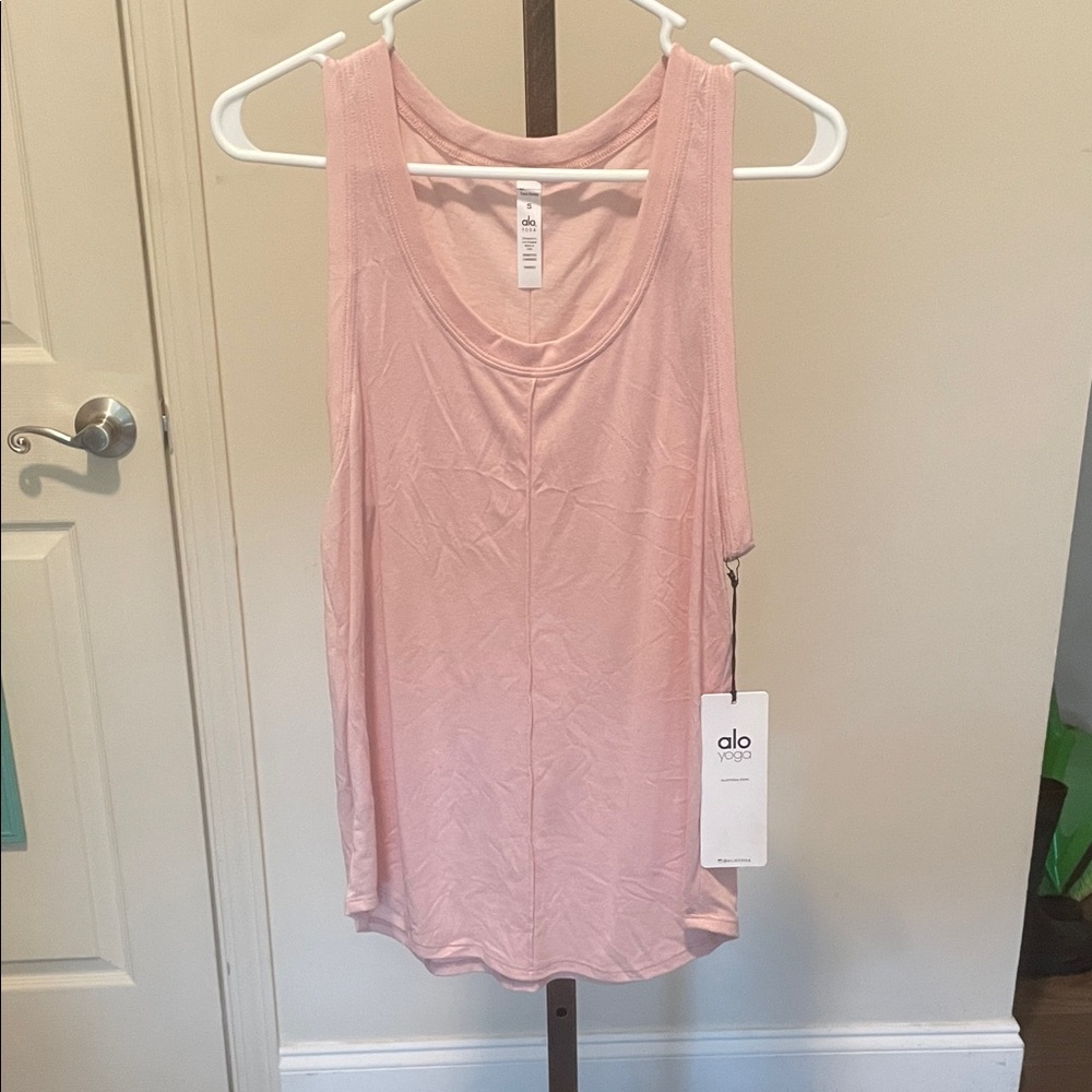 ALO Yoga Soft Pink/Mauve New Moon Tank Top